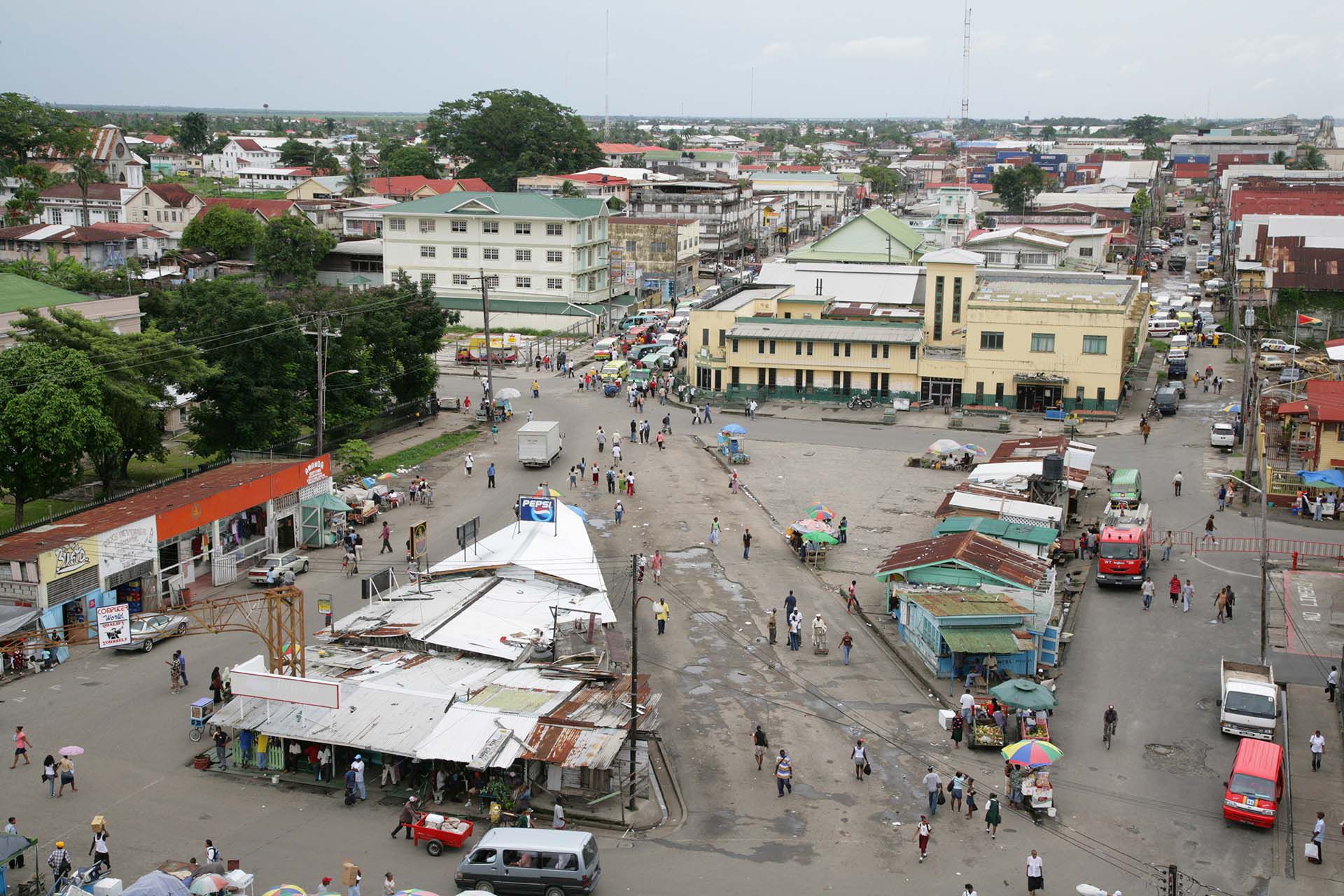 Vista panorámica de Georgetown, capital de Guyana (Shutterstock)