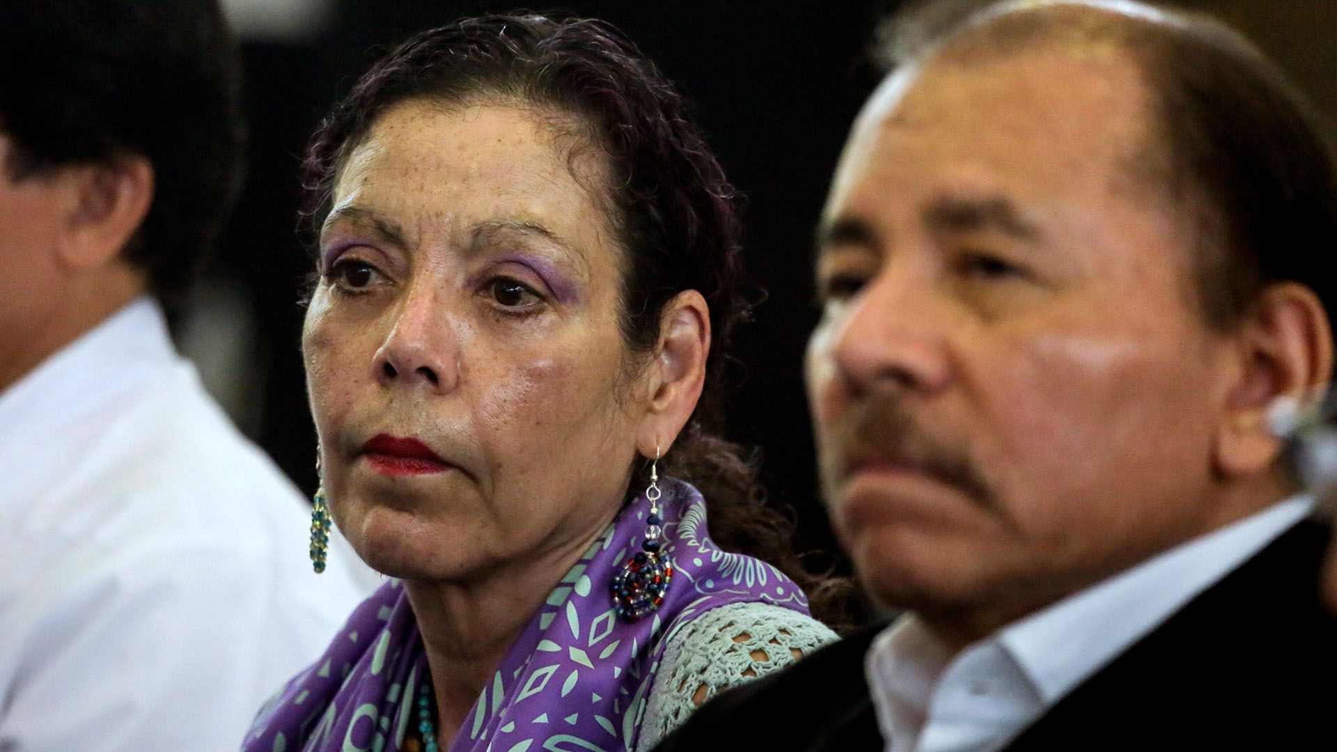 El dictador Daniel Ortega y la vicepresidente y primera dama Rosario Murillo (AFP)