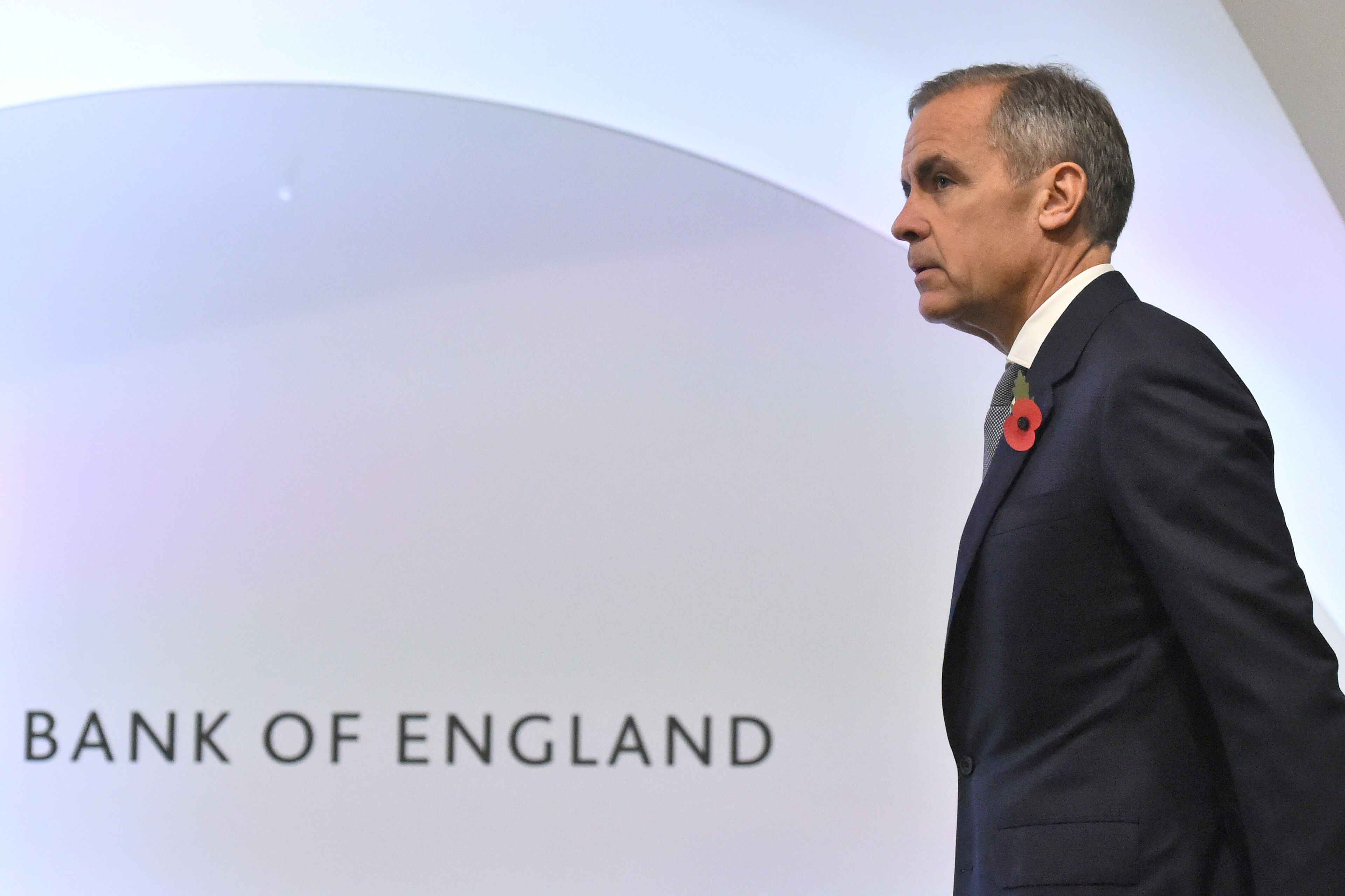 FILE PHOTO: Bank of England Governor Mark Carney attends a Bank of England news conference, in the City of London, Britain November 1, 2018. Kirsty O'Connor/Pool via REUTERS/File Photo
