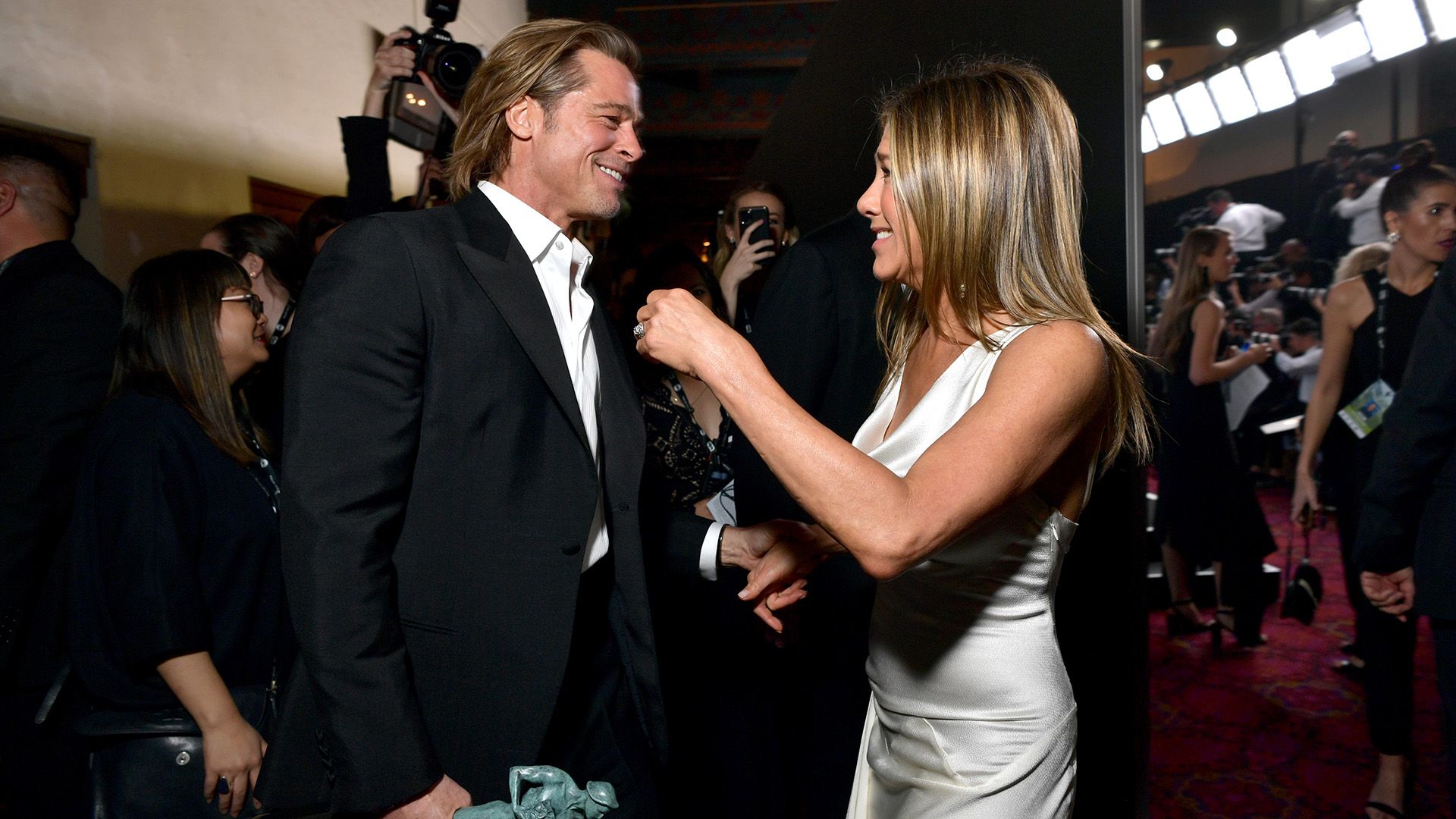 Jennifer Aniston y Brad Pitt: el reencuentro más esperado/AFP