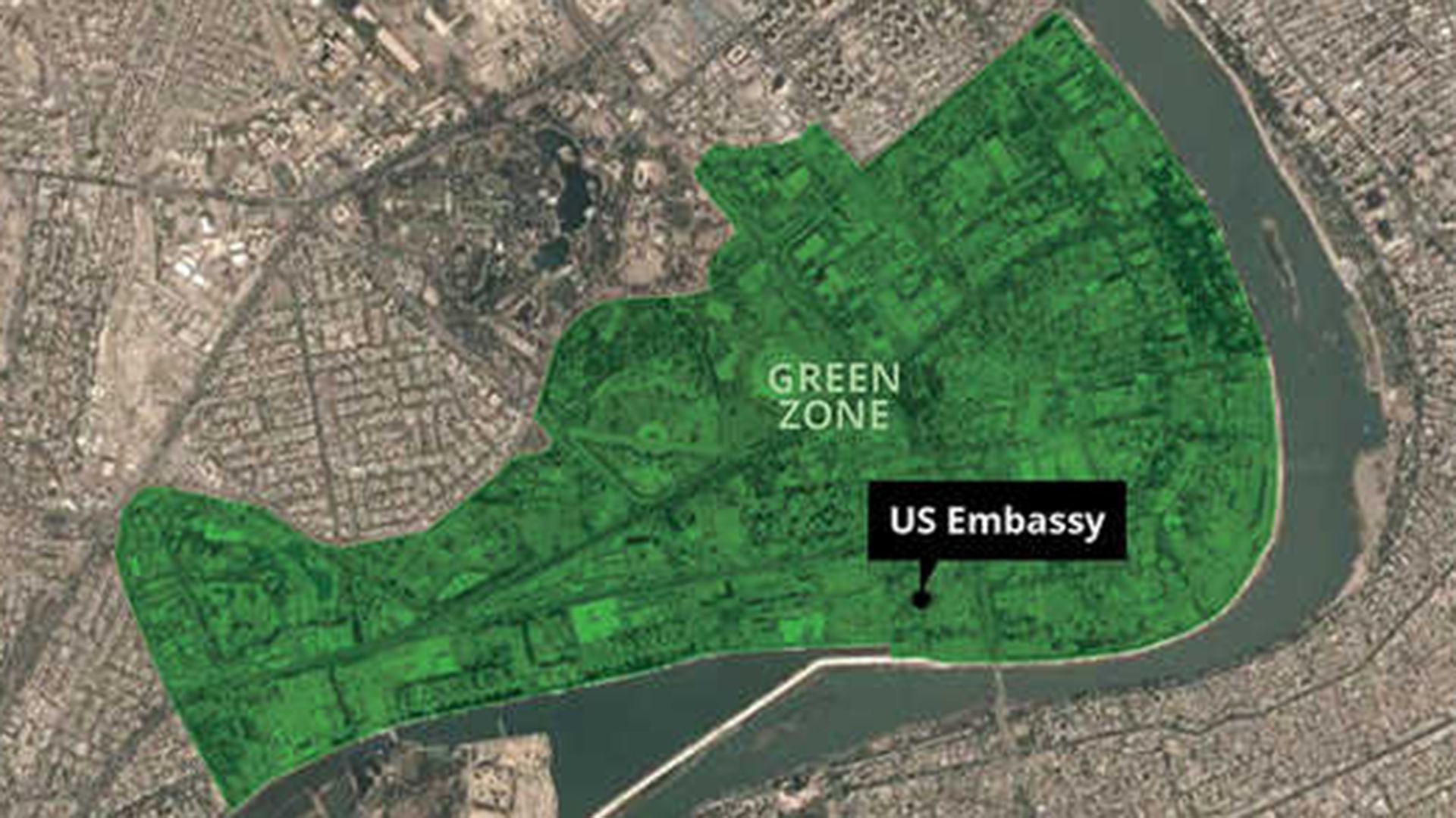 La Zona Verde en Bagdad