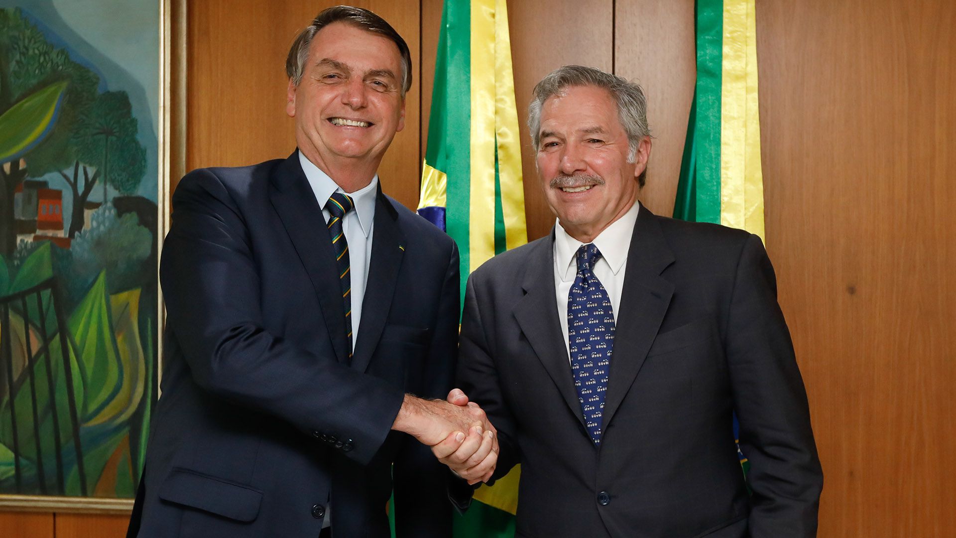 El canciller argentino Felipe Solá junto al presidente de Brasil, Jail Bolsonaro (Foto: Carolina Antunes/PR)