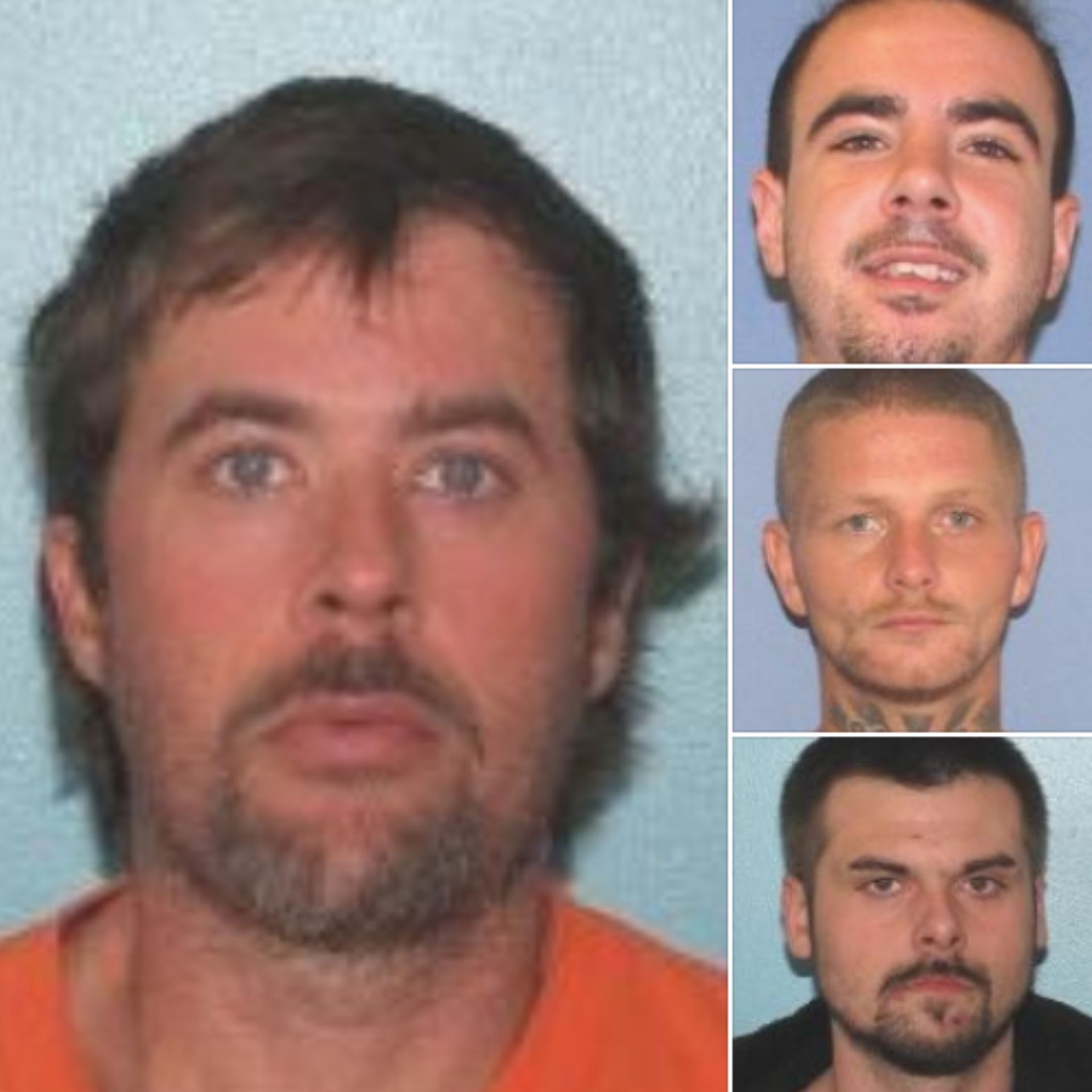 Los cuatro criminales que se fugaron (Foto: Gallia County Sheriff)