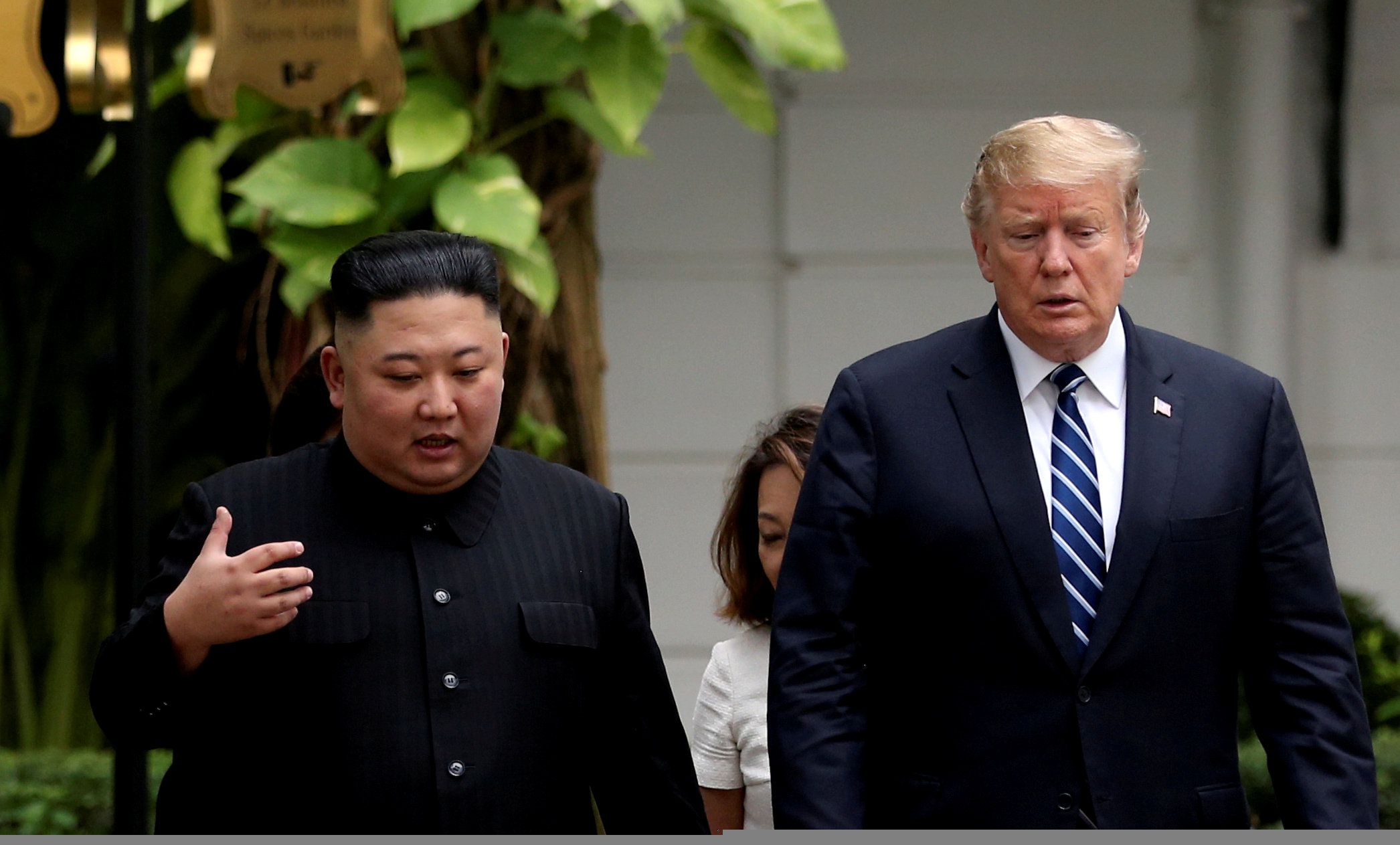 Kim Jong-un y Donald Trump en Hanoi, Vietnam, el 28 de febrero de 2019 (REUTERS/Leah Millis)