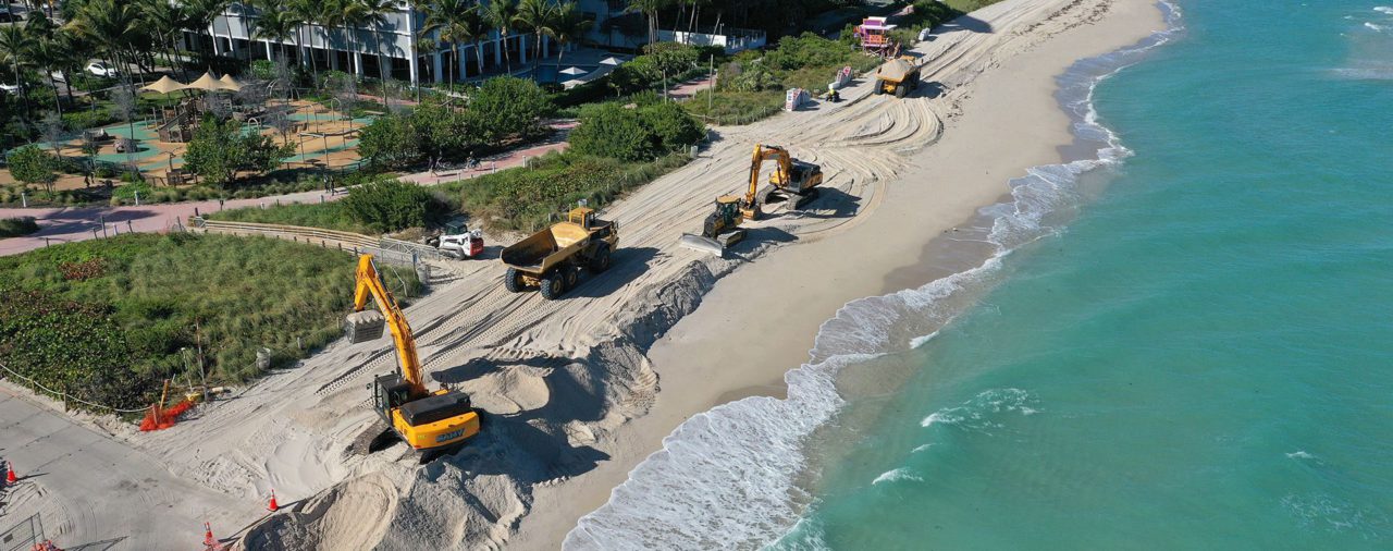 Para combatir el aumento del nivel del mar, vertirán 61 mil toneladas de arena en las playas de Miami