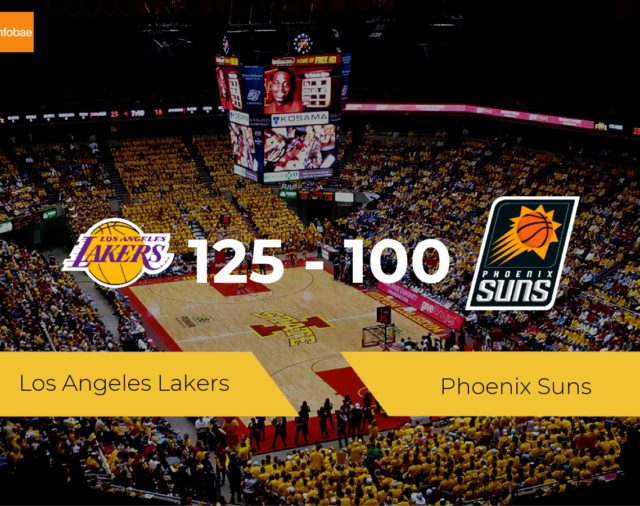 Los Angeles Lakers se queda con la victoria frente a Phoenix Suns por 125-100