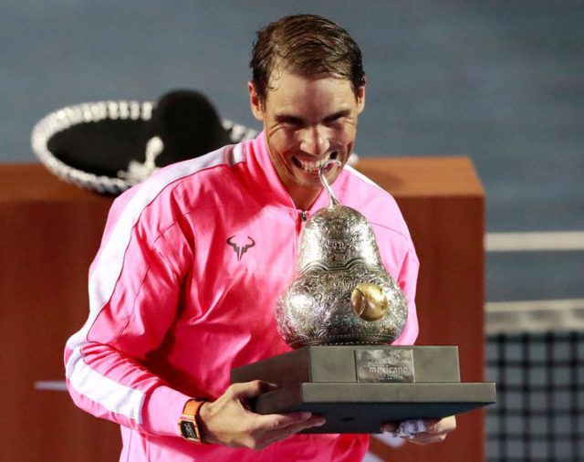 Nadal gana tercer título en Abierto Mexicano