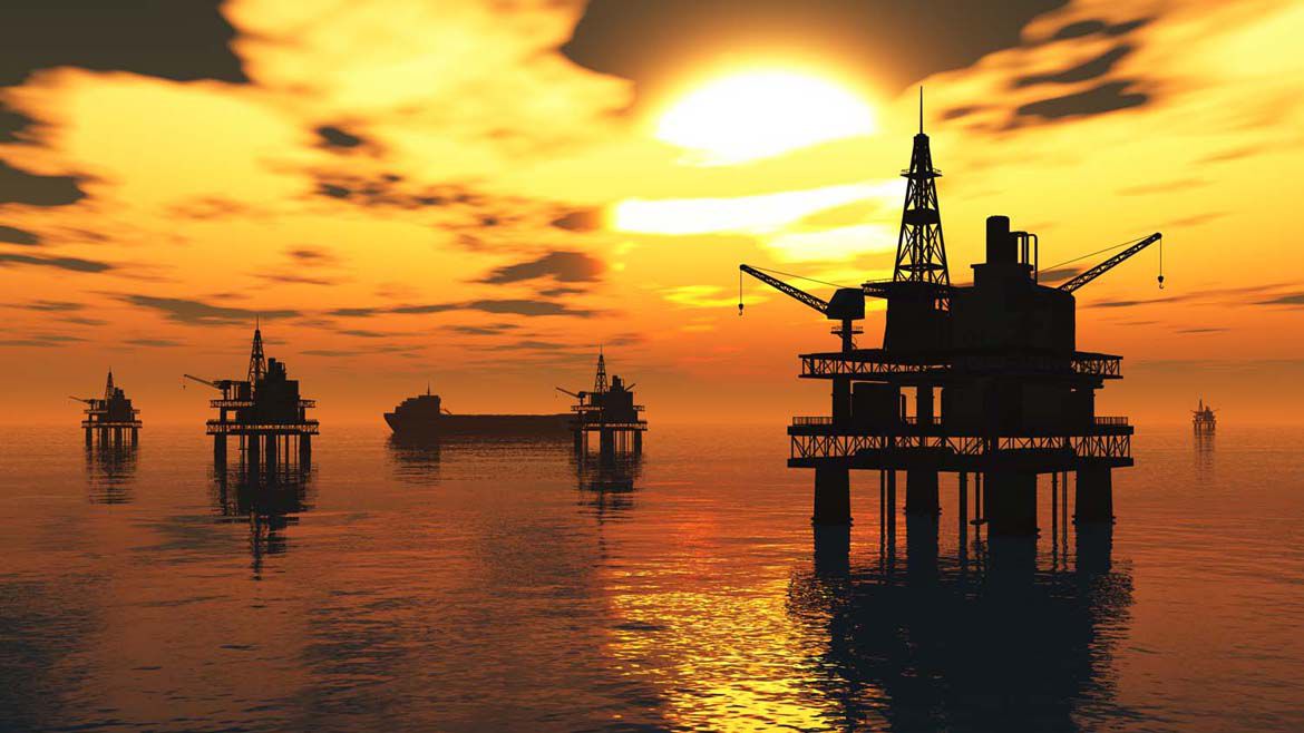 Plataformas petroleras en el Golfo de México