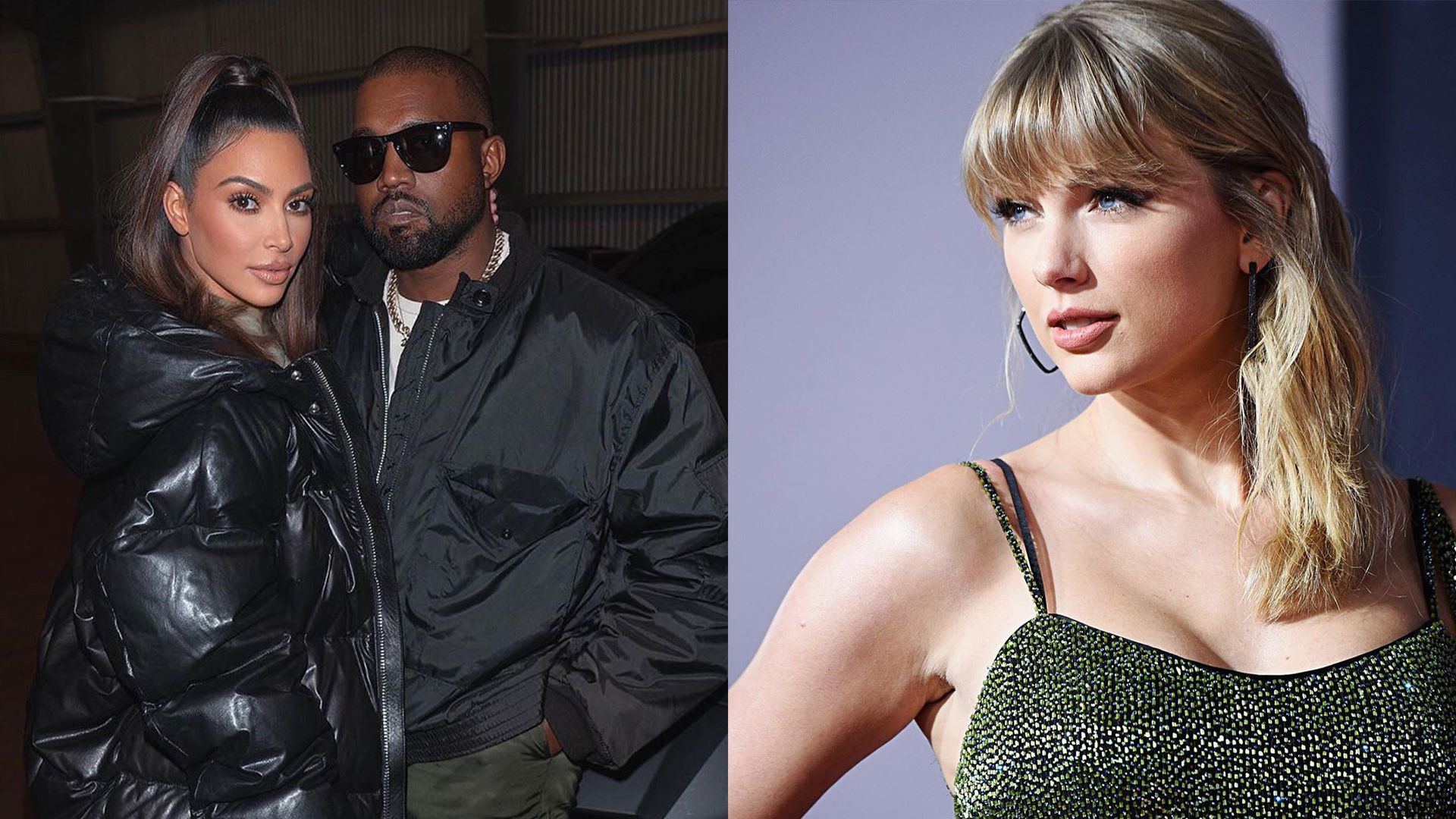 La cantante comprobó que Kim Kardashian y Kanye West mintieron acerca del video que subieron a Snapchat (Foto: Instagram@kimkardashian/@taylorswift)