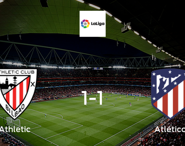 Athletic y Atlético de Madrid se reparten los puntos en el estadio de San Mamés (1-1)