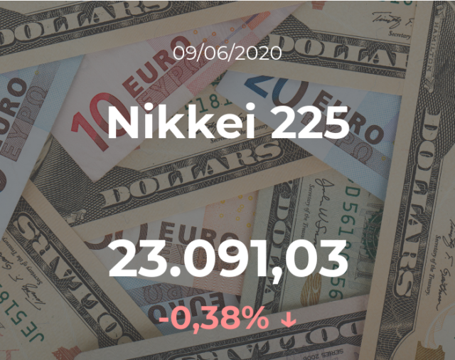 El Nikkei 225 experimenta un descenso de un 0,38% en la sesión del 9 de junio