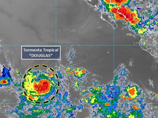 La tormenta tropical Douglas podría convertirse en huracán en el Pacífico: esta es su trayectoria