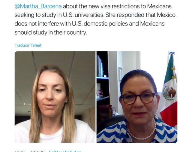 México no intervendrá por sus connacionales que quieran estudiar en EEUU: la polémica respuesta de la embajadora