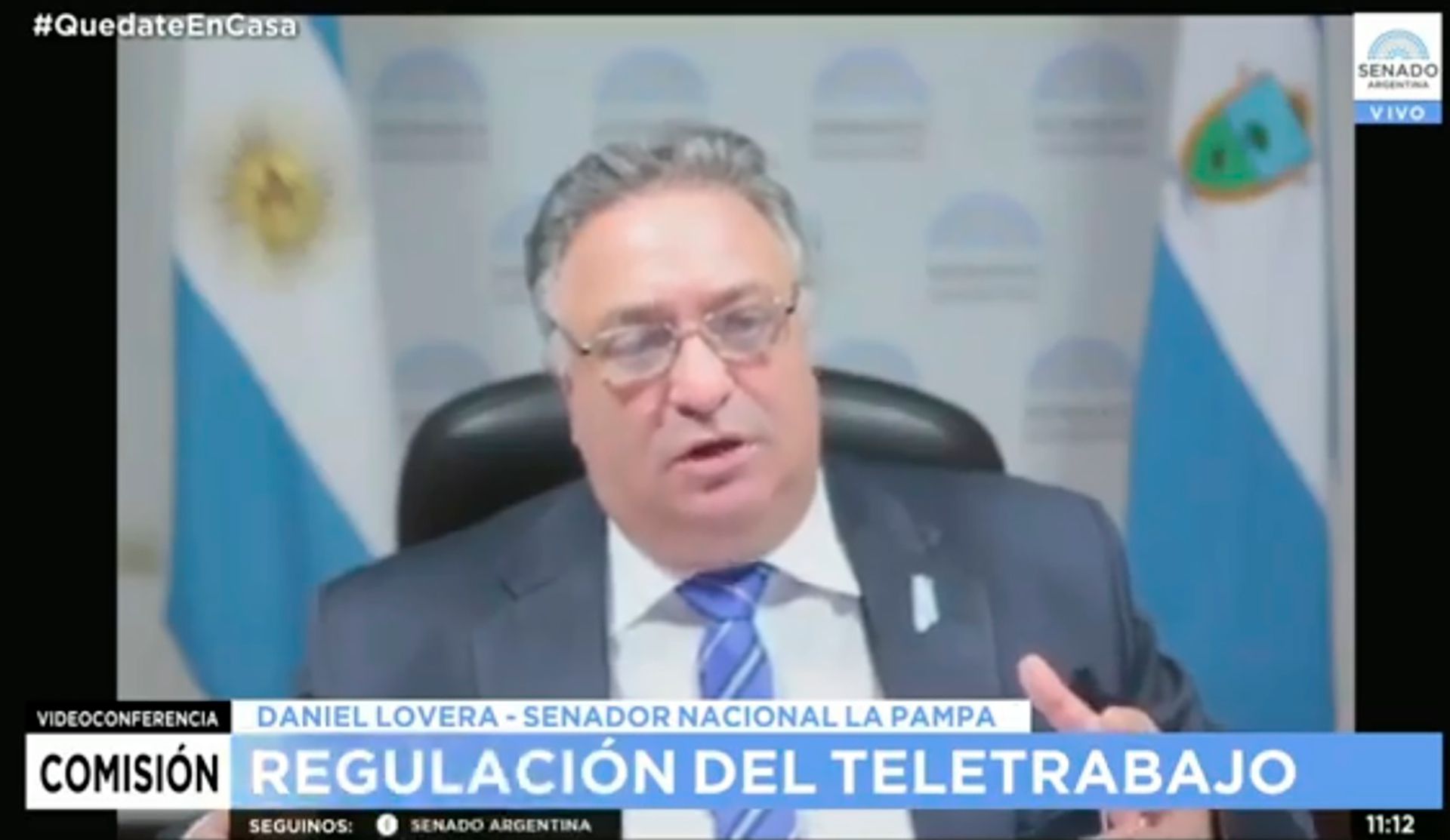 Daniel Lovera, presidente de la Comisión de Trabajo del Senado, anuncia que no van a modificar el proyecto sobre teletrabajo
