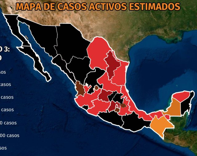 Mapa del coronavirus en México 30 de agosto: 13 estados continúan con un ascenso en su curva de casos positivos