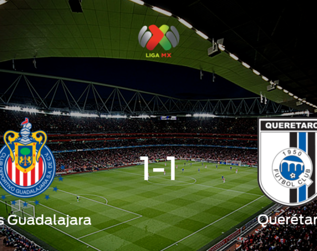 Reparto de puntos entre Chivas Guadalajara y Querétaro (1-1)