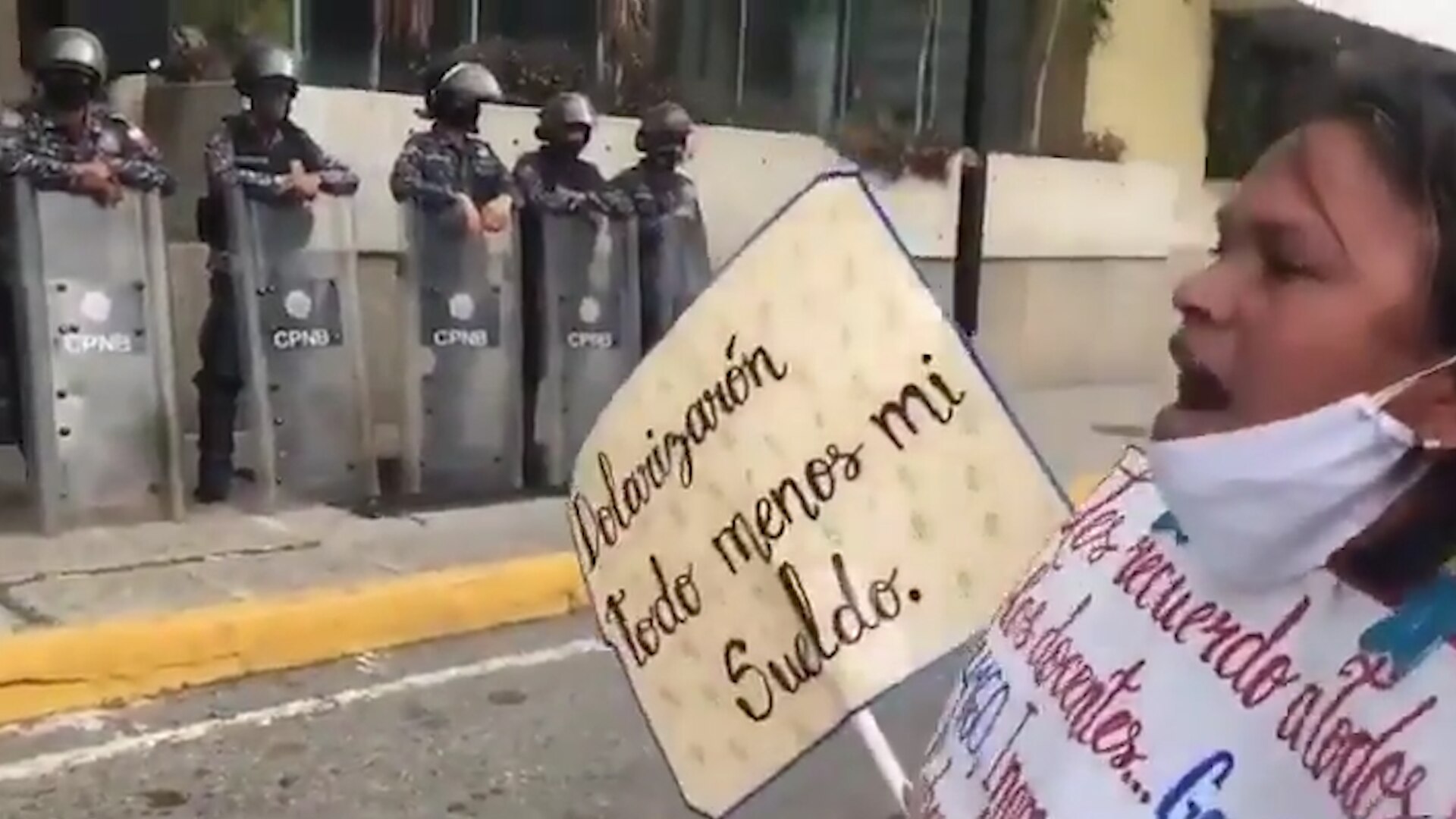 Protesta docente en Venezuela