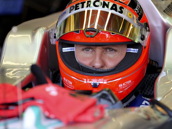 Schumacher con el casco en 2012 (Foto: EFE)