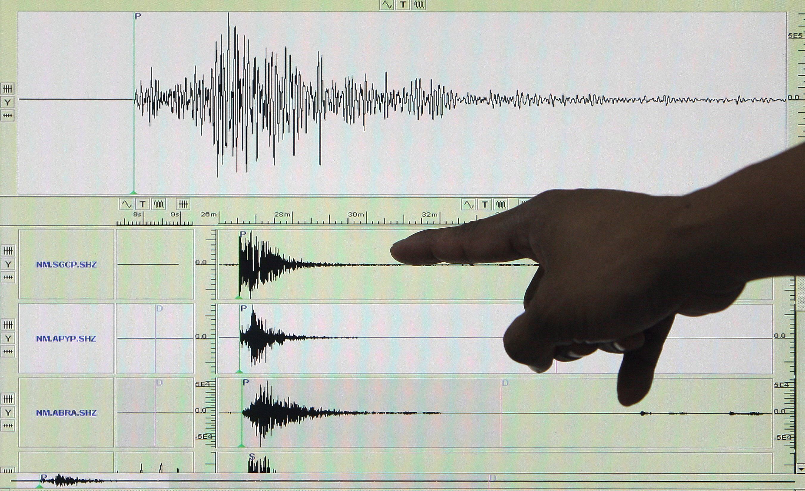 Vista de un sismógrafo en el que aparece registrado un terremoto. EFE/Rolex Dela Pena/Archivo 