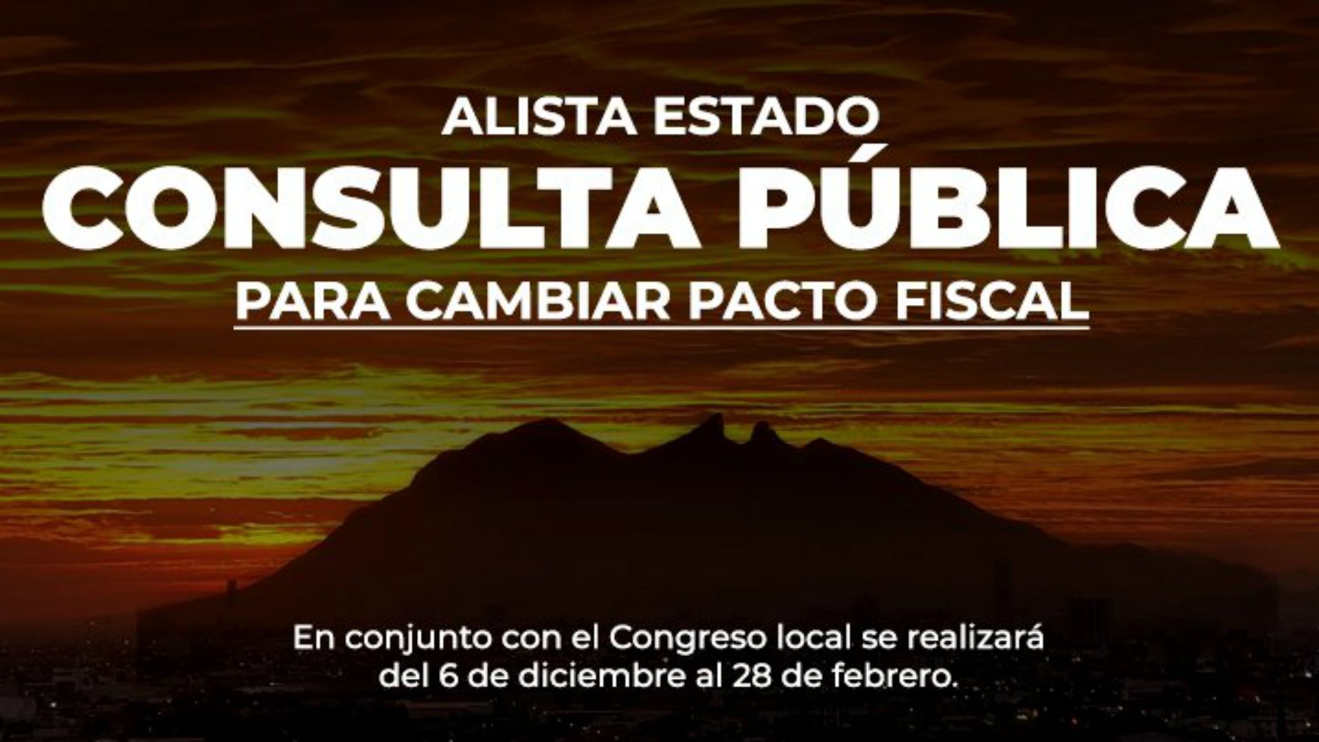 Promueven consulta ciudadana en Nuevo León para revisar el pacto fiscal (Foto: Twitter / @nuevoleon)