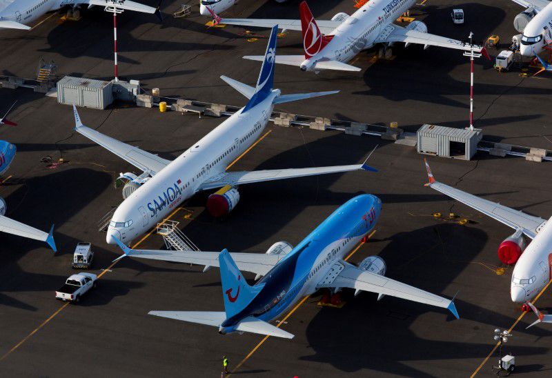 Imagen de archivo de una vista aérea de aviones 737 Max estacionados en el Boeing Field en Seattle, Washington, Estados Unidos. 11 de junio, 2020. REUTERS/Lindsey Wasson/Archivo