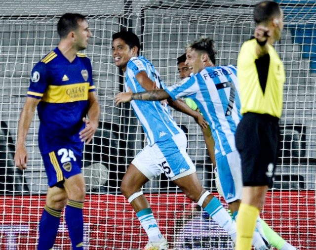 Racing le ganó a Boca en Avellaneda el primer duelo de los cuartos de final de la Copa Libertadores