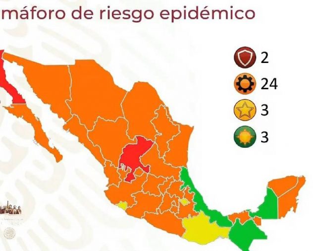 Semáforo Epidemiológico COVID-19: Veracruz se convierte en el tercer Estado en color verde; Baja California y Zacatecas estarán en rojo