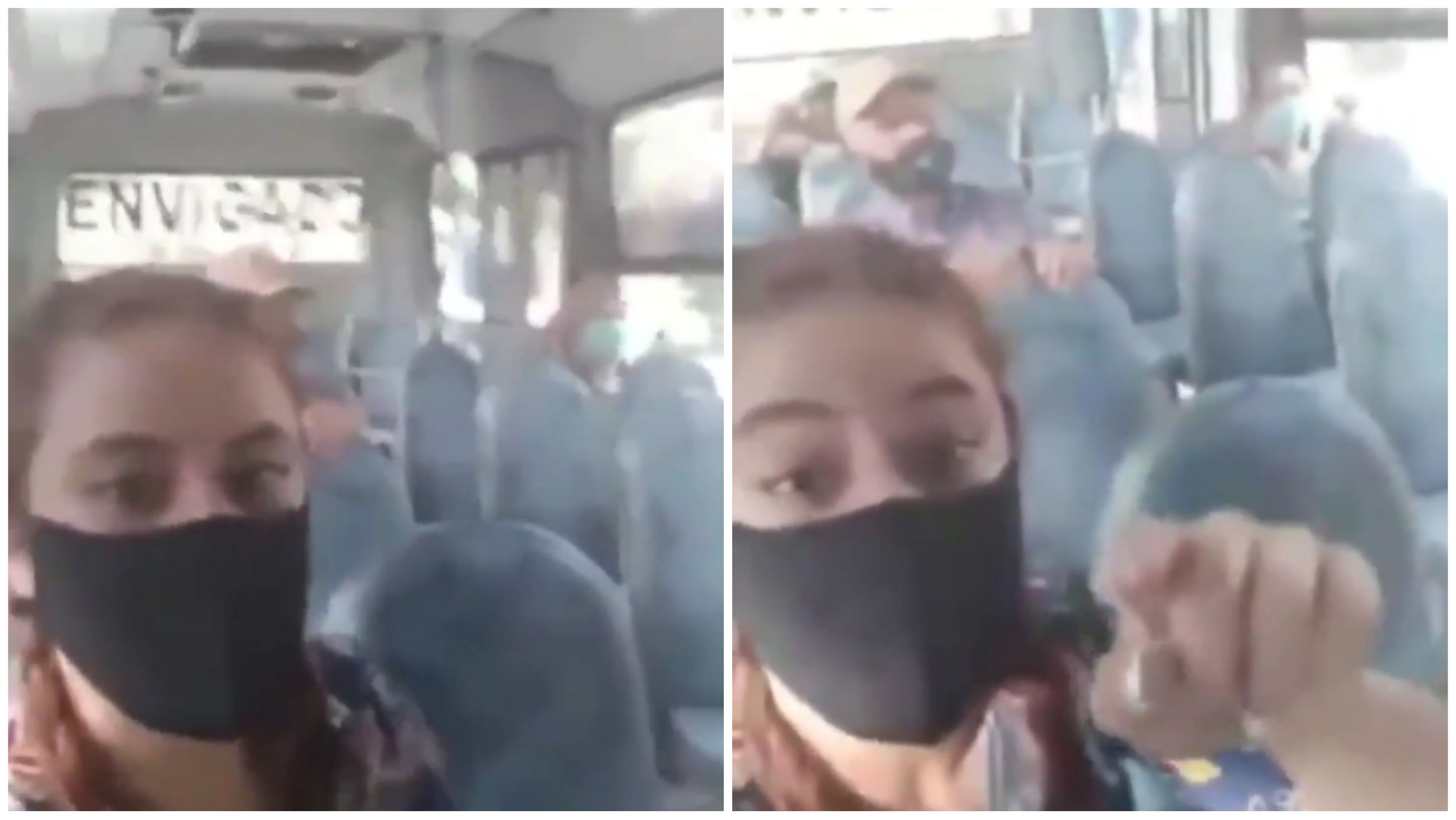 Mujer fue víctima de acoso en un bus de Envigado y lo transmitió en vivo