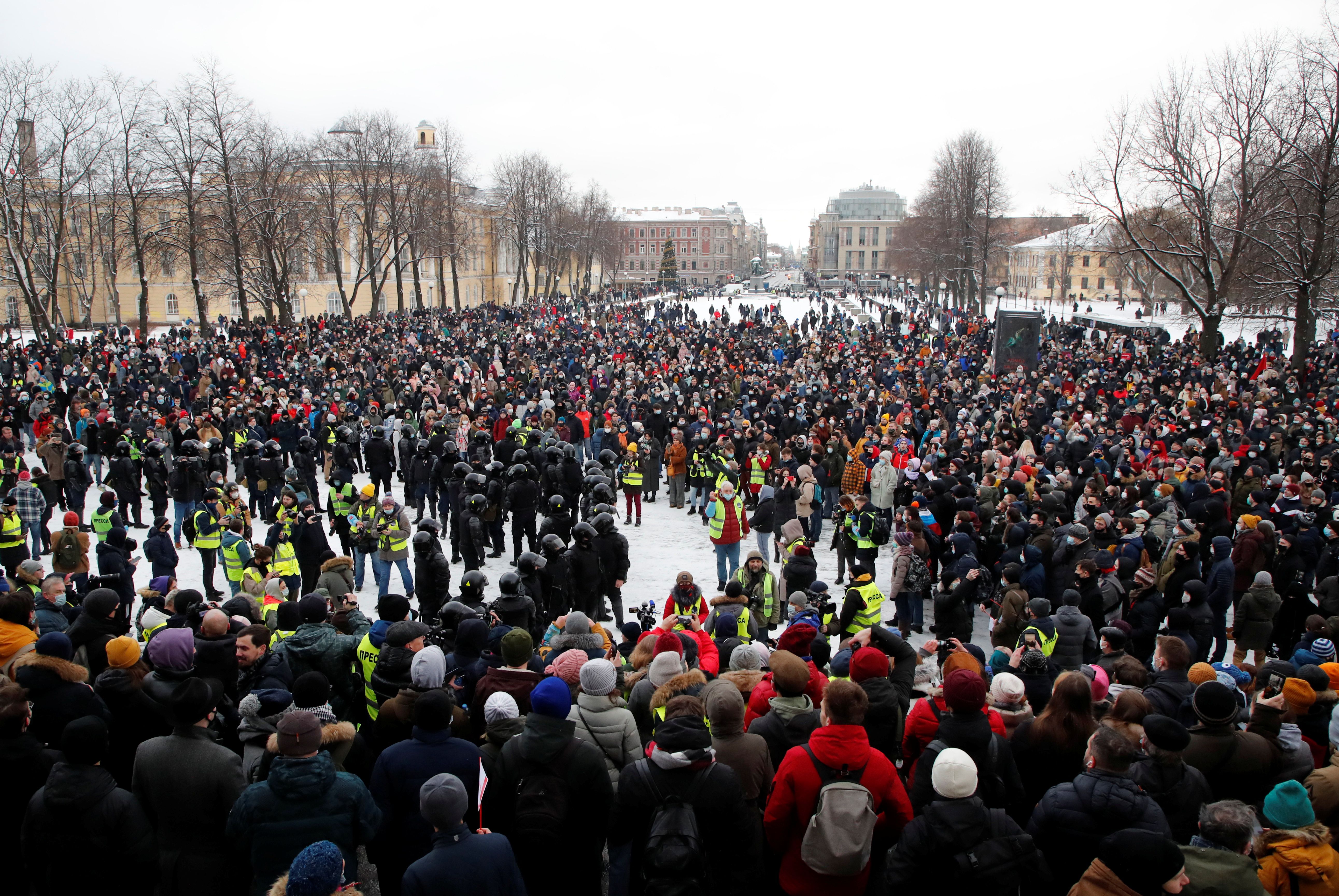 Concentración en San Petersburgo (Reuters)