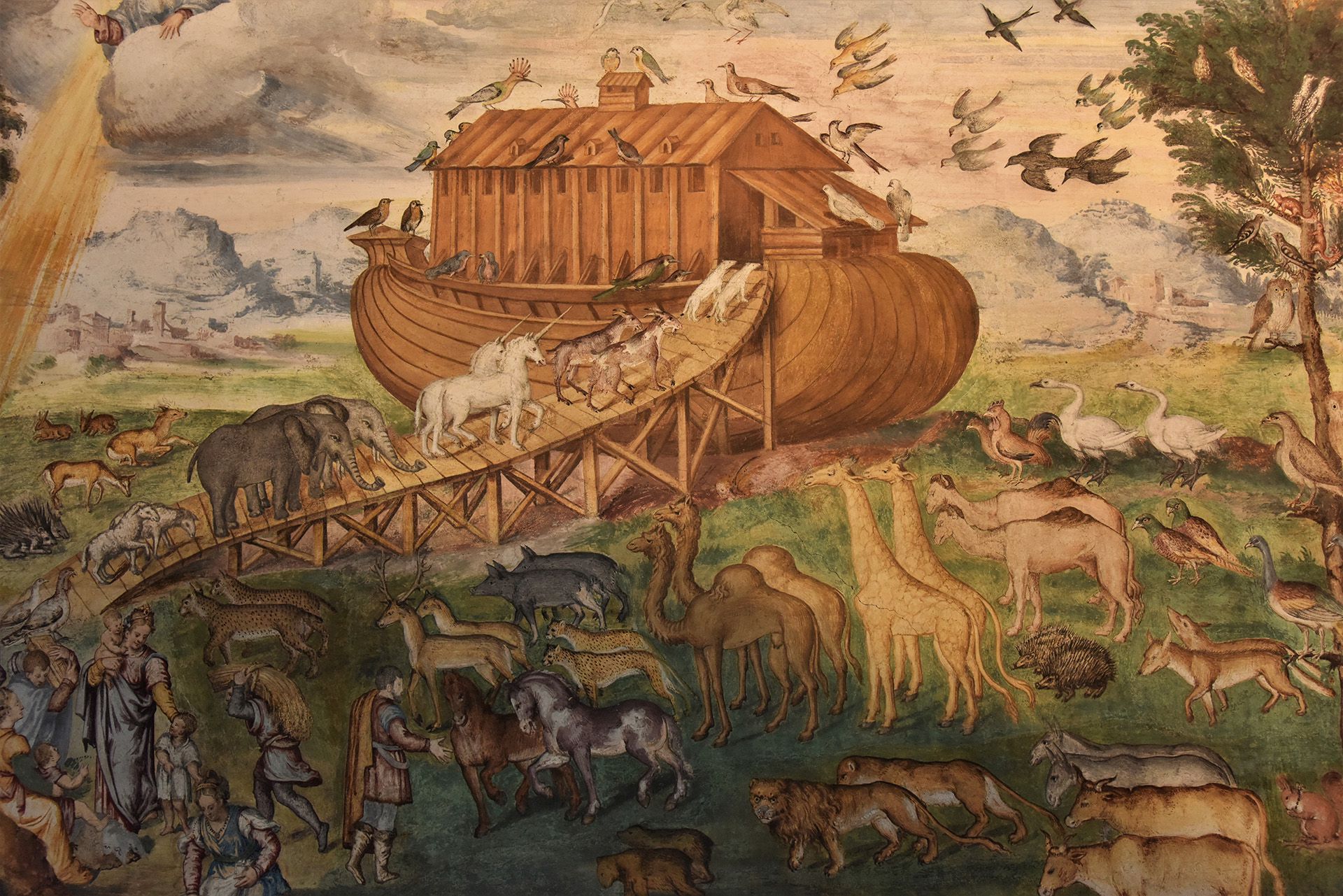 animales en el Arca de Noé