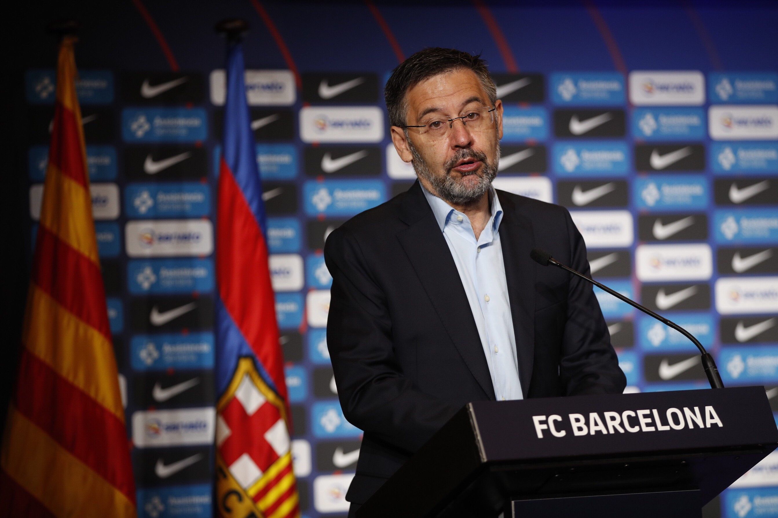 El ex presidente del FC Barcelona, Josep Maria Bartomeu, fue detenido en el marco del BarçaGate (EFE/Alejandro García) 