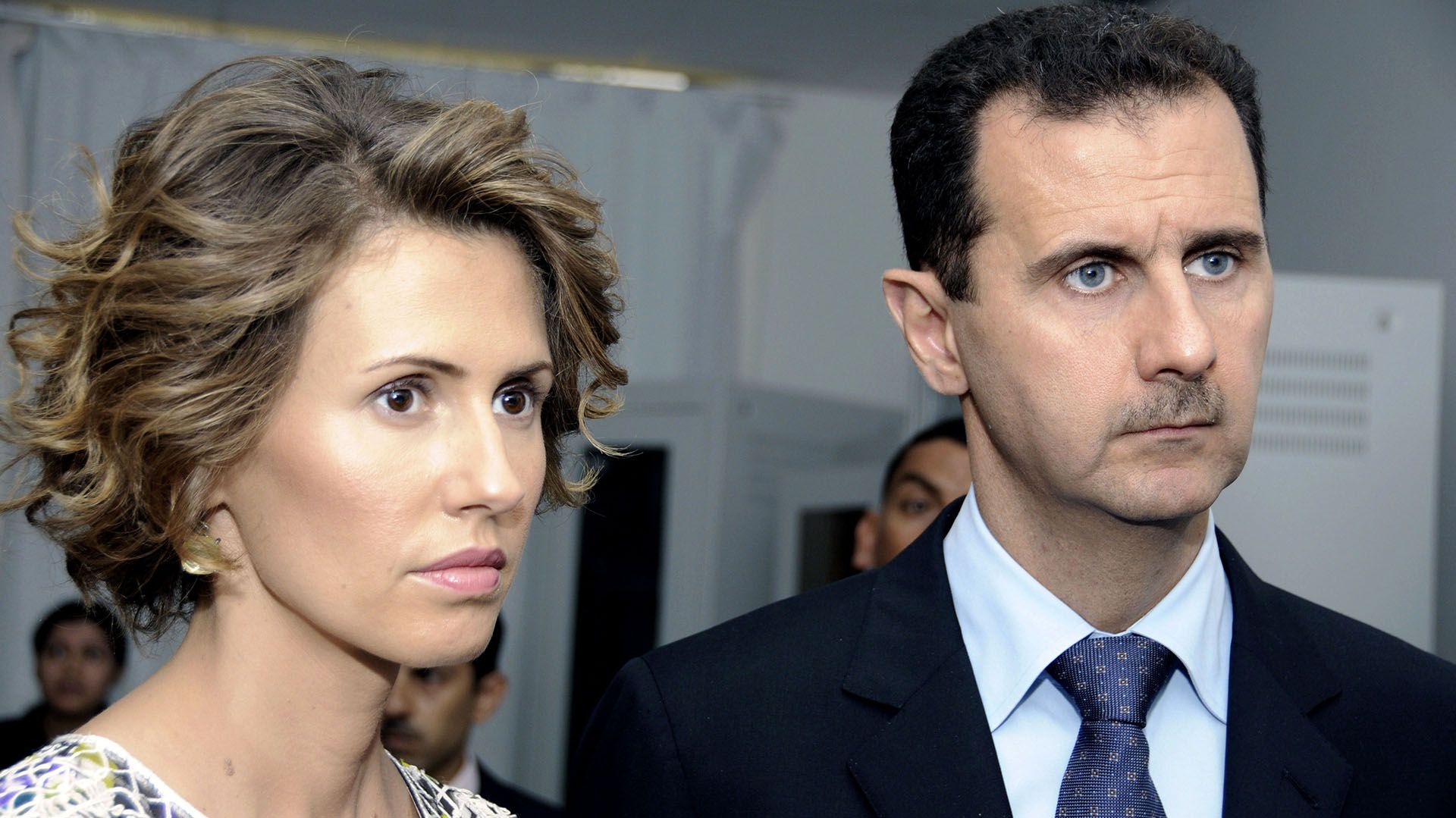 Asma Assad junto al dictador sirio, Bashar al Assad (AP)