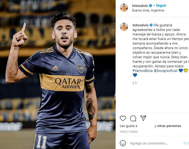 El sentido mensaje de Eduardo Salvio para los hinchas de Boca antes de operarse tras su dura lesión