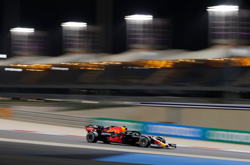 Sergio "Checo" Pérez en acción durante el Gran Premio de Baréin. Sakhir, Baréin. 28 de marzo de 2021.
REUTERS/Hamad I Mohammed