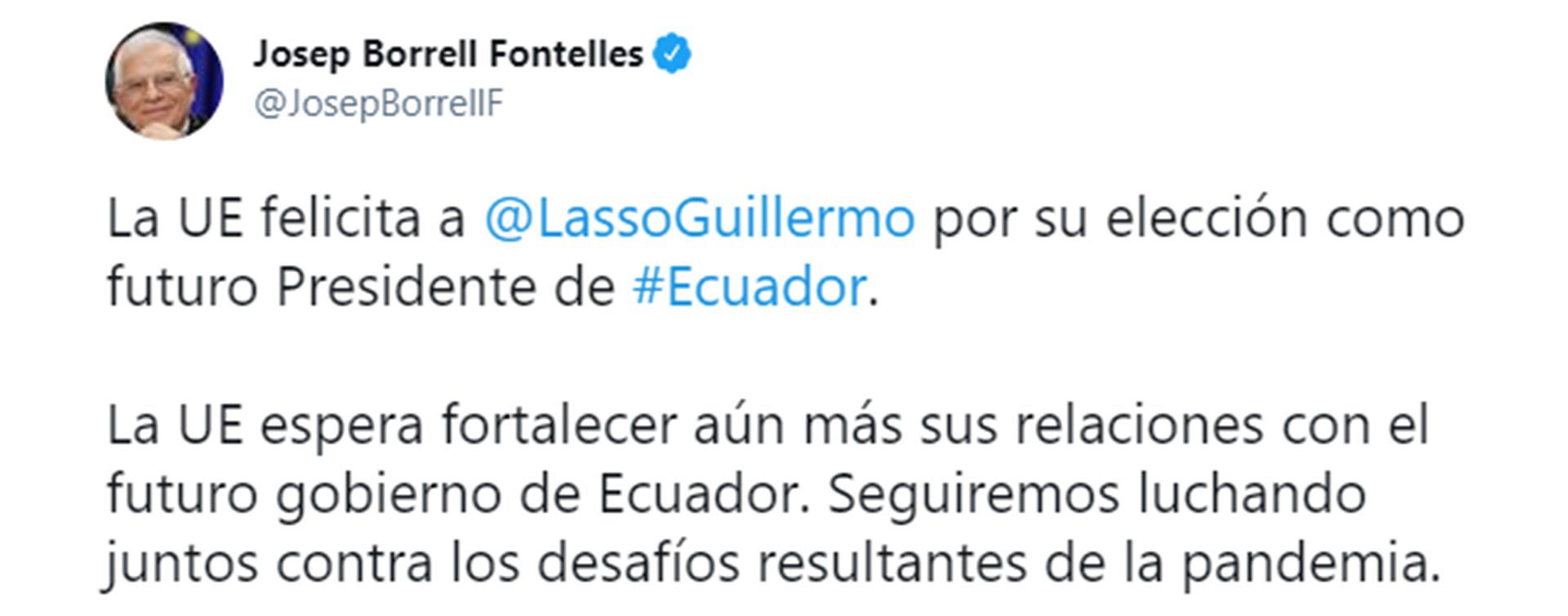 Josep Borrell tuit