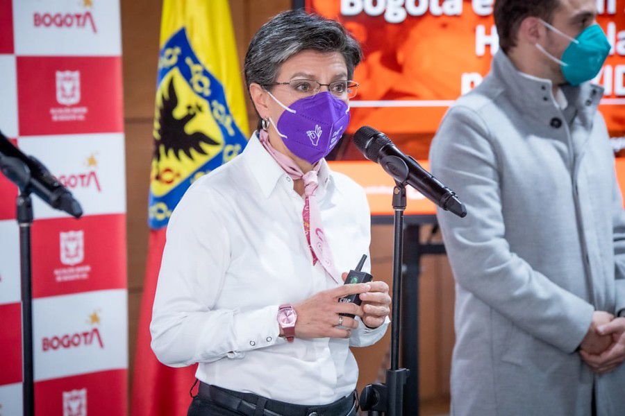 La alcaldesa de Bogotá, Claudia López, hizo un llamado a la concertación social. Foto: Colprensa.