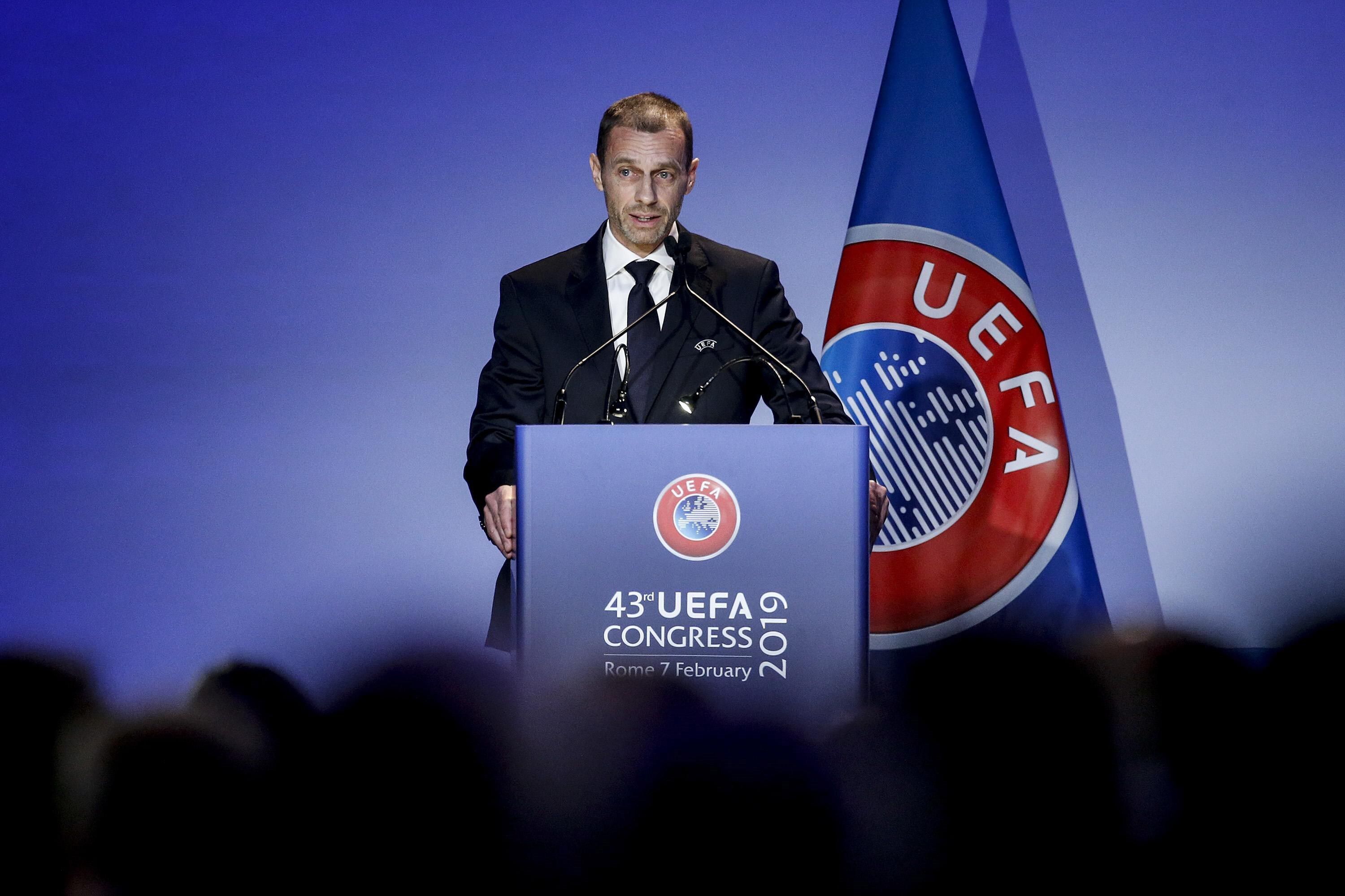 El presidente de la UEFA, Aleksander Ceferin, dijo que nueve clubes han "demostrado su arrepentimiento" por la Superliga europea (Foto: EFE) 