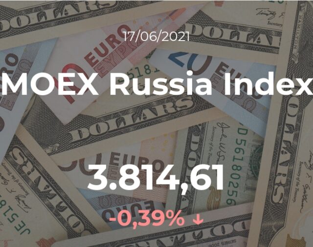 Cotización del MOEX Russia Index del 17 de junio: el índice baja un 0,39%