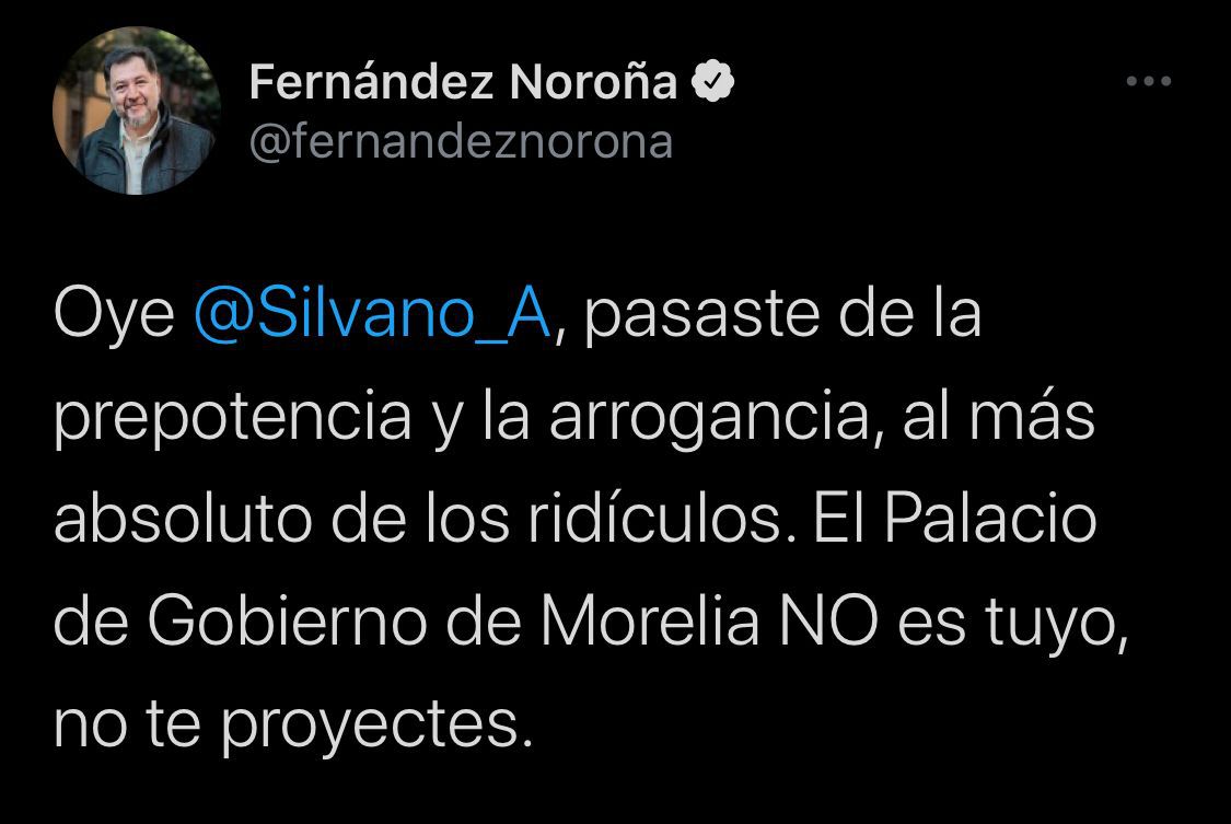 Tuit Fernández Noroña 29-06-2021