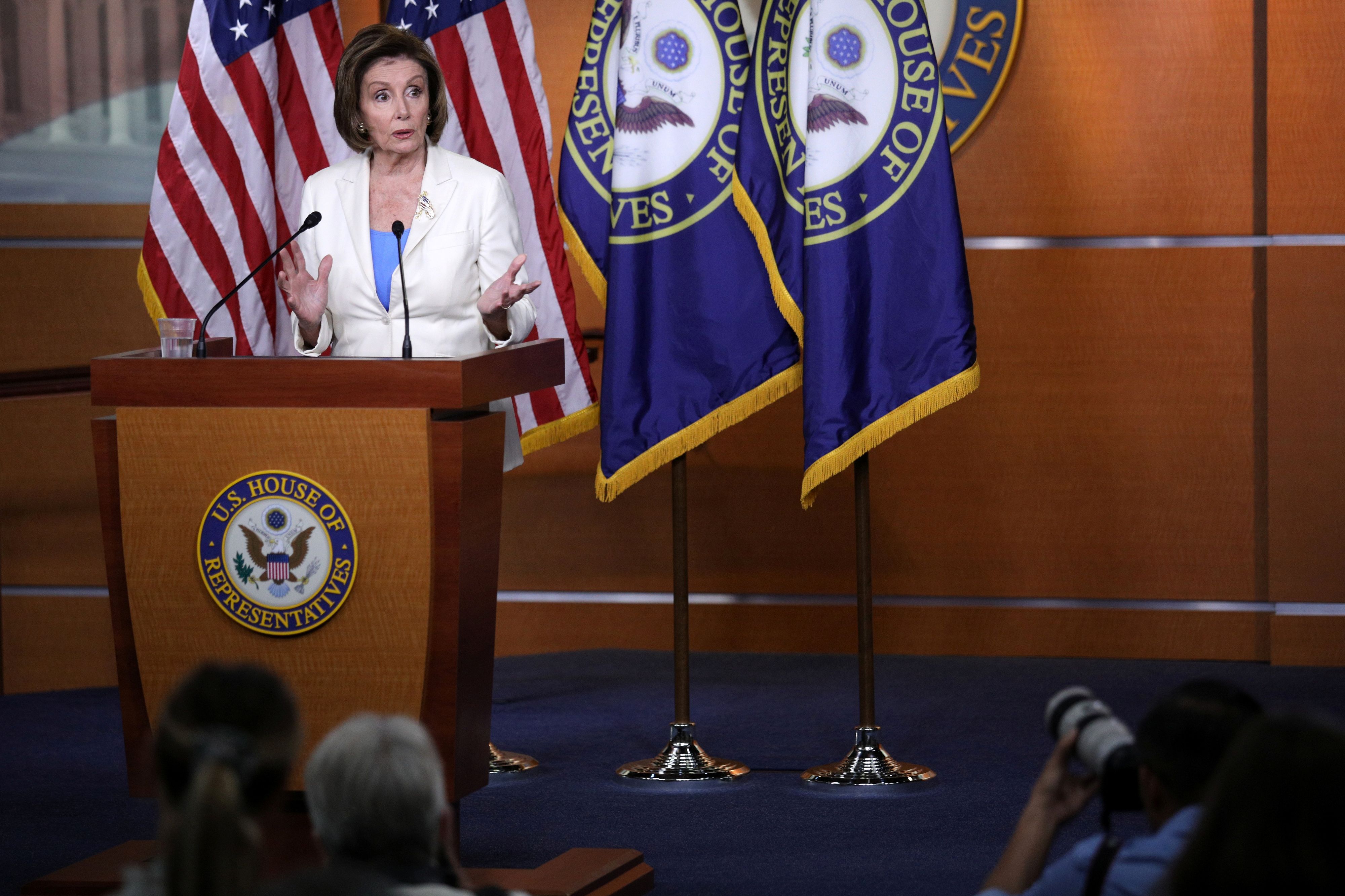 Nancy Pelosi, líder demócrata de la Cámara de Representantes (REUTERS/Tom Brenner)