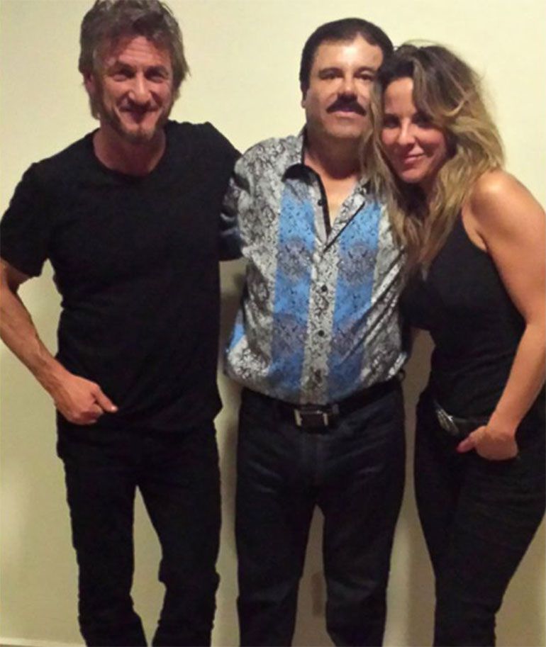 Sean Penn, "El Chapo" Guzmán y Kate Del Castillo 