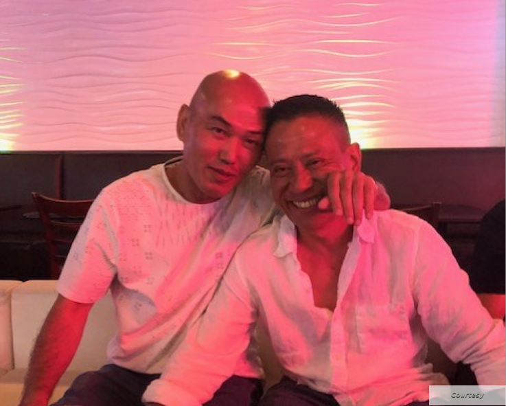 Lam Hong Le (left) and his brother, Mickey La, at their reunion over the last July 4 holiday weekend in Los Angeles, California. (Courtesy photo – Lam Hong Le)