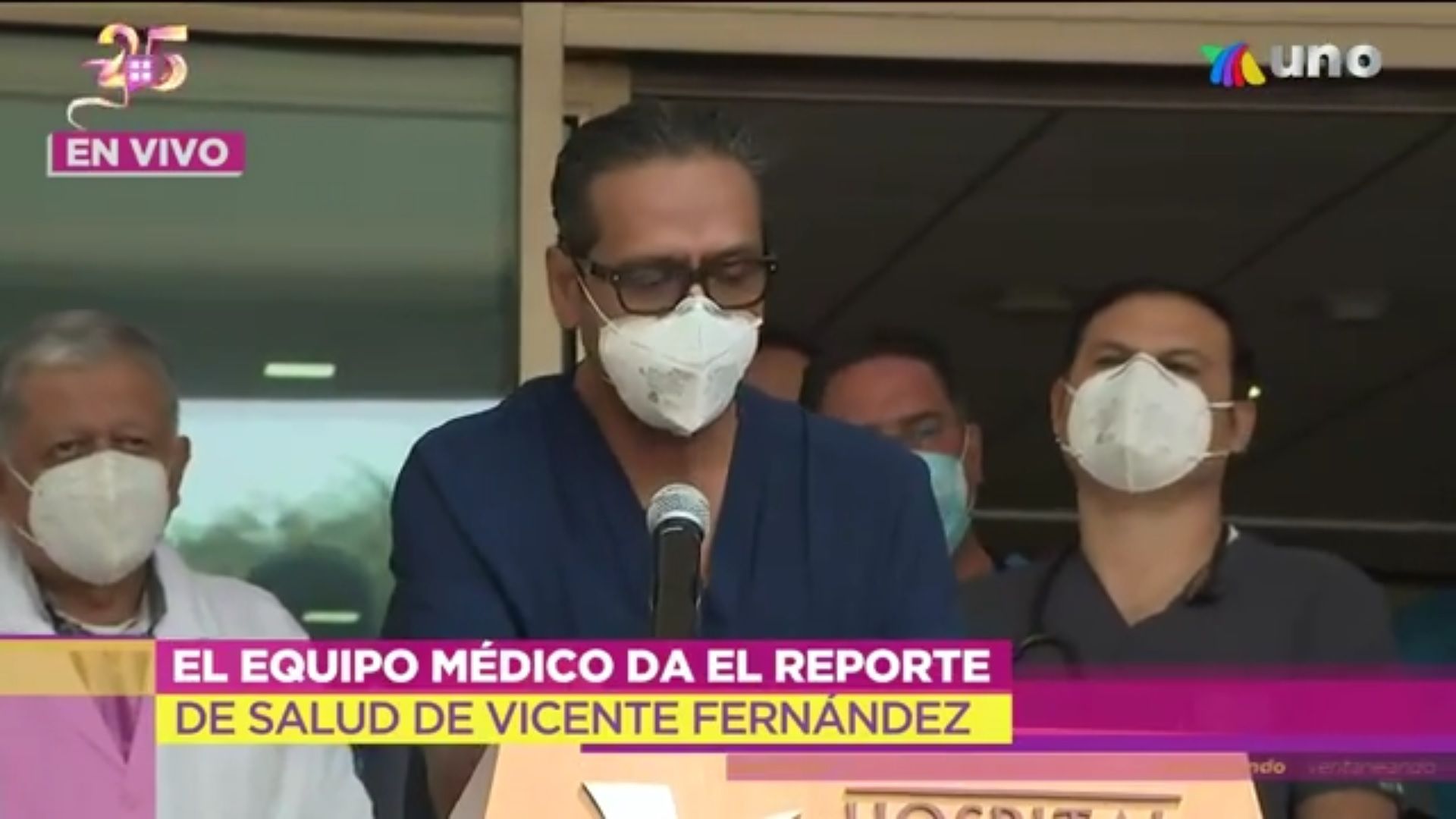 Vicente Fernández parte medico