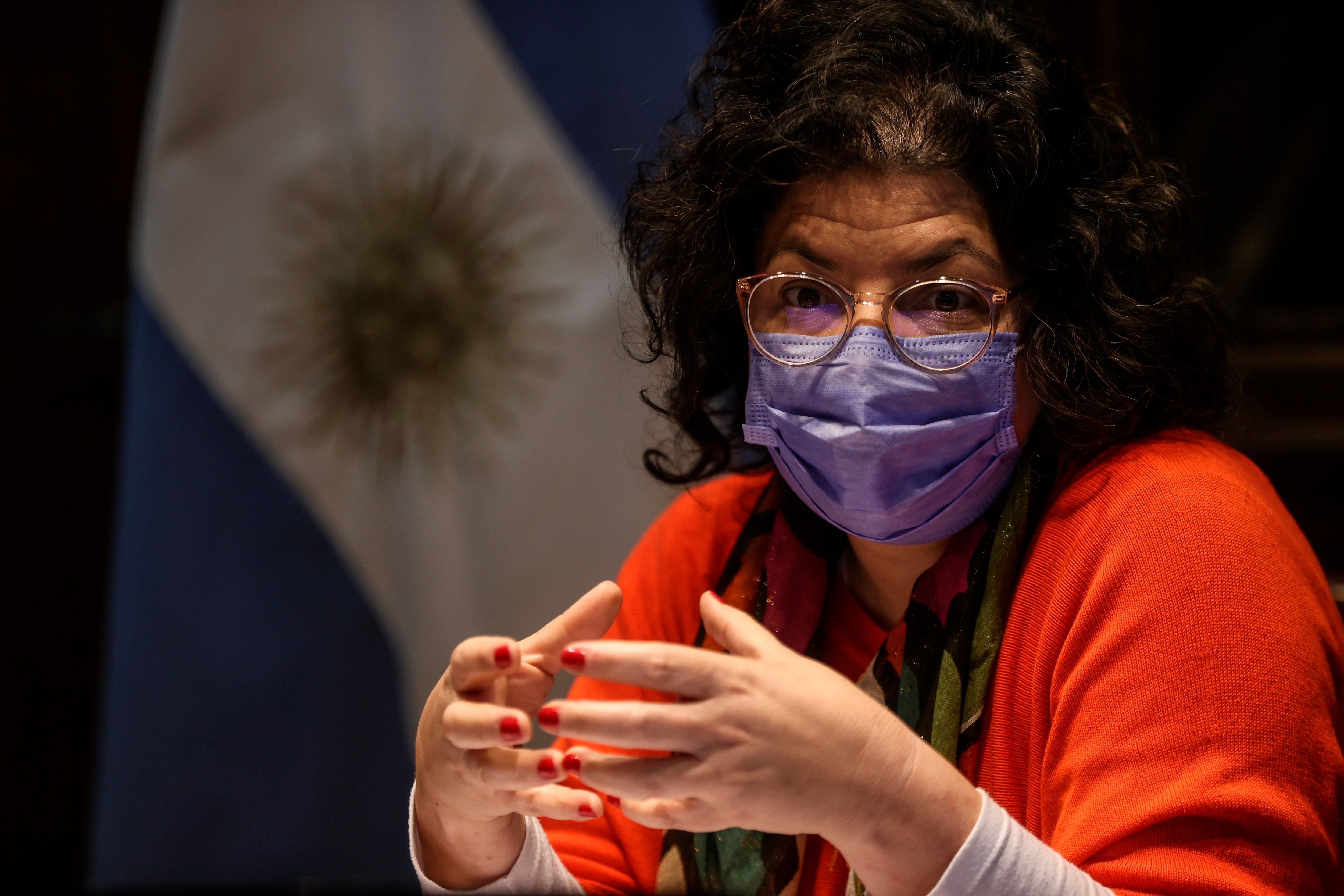 La ministra argentina de Salud, Carla Vizzotti. (foto EFE) 