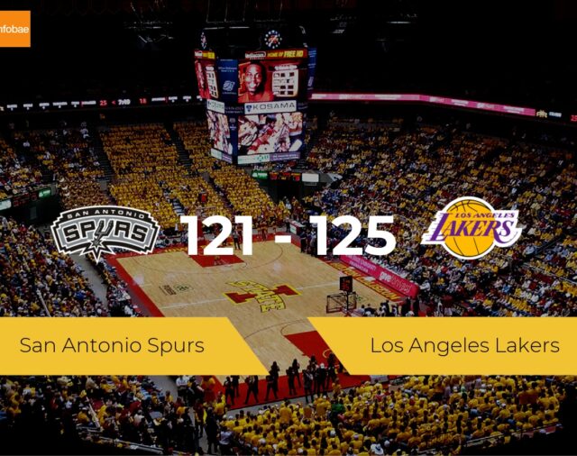 Los Angeles Lakers vence a San Antonio Spurs (121-125)