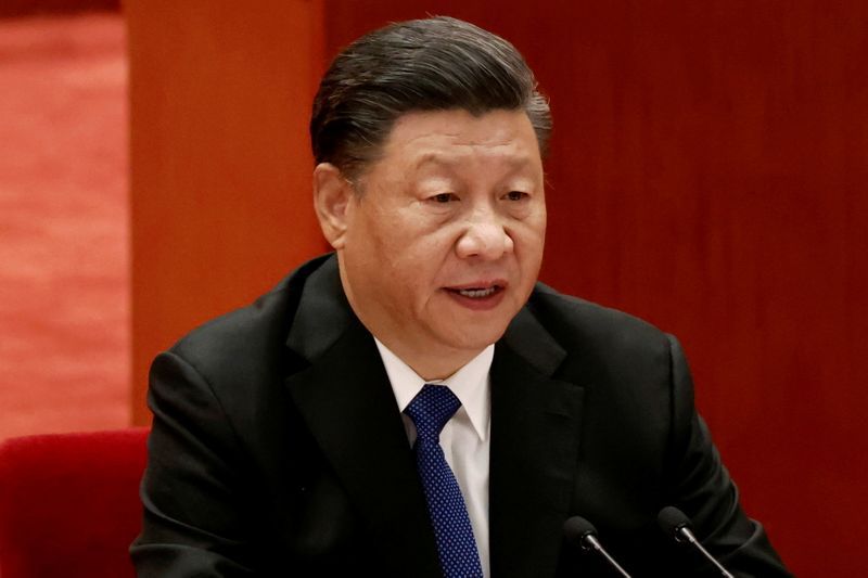 El presidente de China, Xi Jinping, en el Gran Salón del Pueblo, Beijing, China, 9 octubre 2021.
REUTERS/Carlos García Rawlins