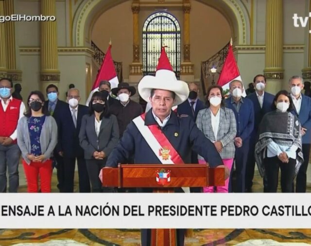 Pedro Castillo afirma en mensaje a la Nación que reuniones en Breña eran de carácter personal