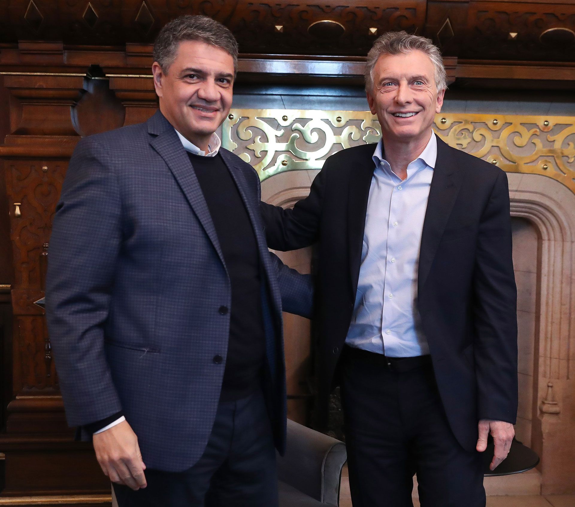 Jorge y Mauricio Macri durante la etapa en la que este último lideraba el gobierno nacional 