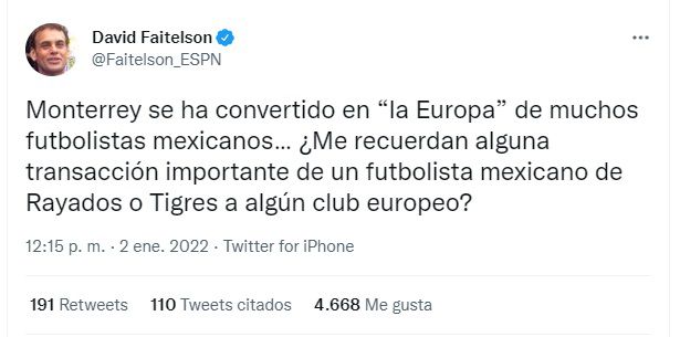 Faitelson opinó sobre Rayados por ser la "nueva Europa" para jugadores de la liga mx como luis romo