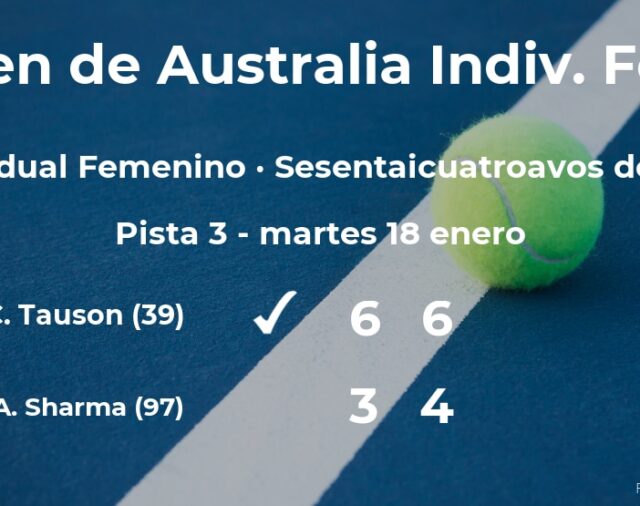 La tenista Clara Tauson estará en los treintaidosavos de final del Open de Australia